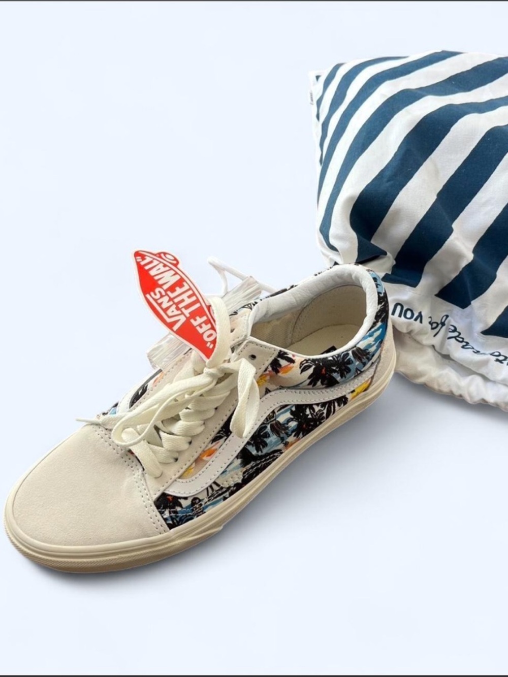 Vans Old Skool Sneakers in Cream with Tropical Multi Print